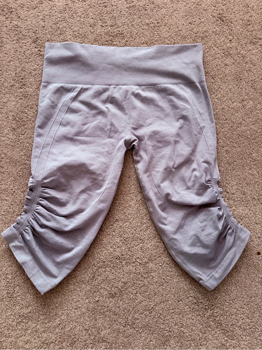 lululemon athletica Lavender Ruched Bike Shorts